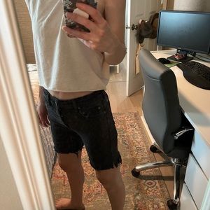 Denim bermuda shorts